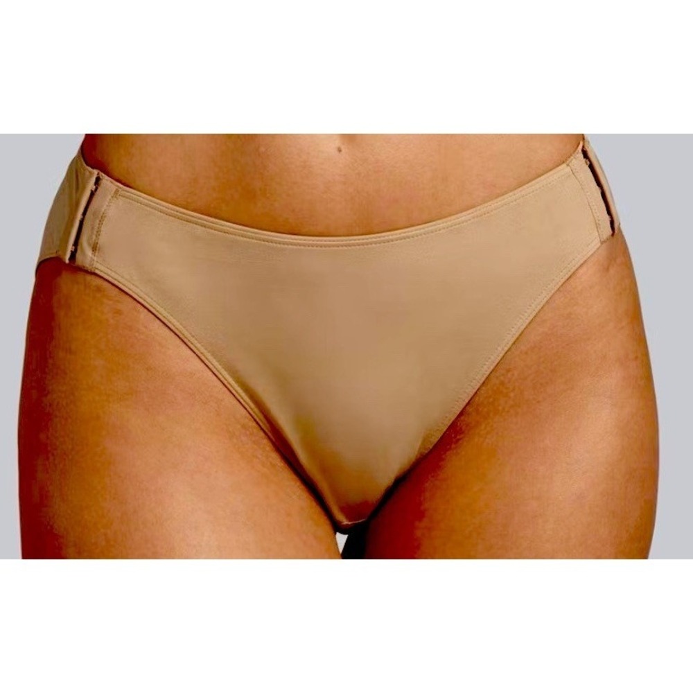 Slick Chicks Women's Underwear Size XS Beige Hook Closure Both Sides New 2 Pk